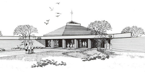 Artist rendering of Church, Sketch of Church
